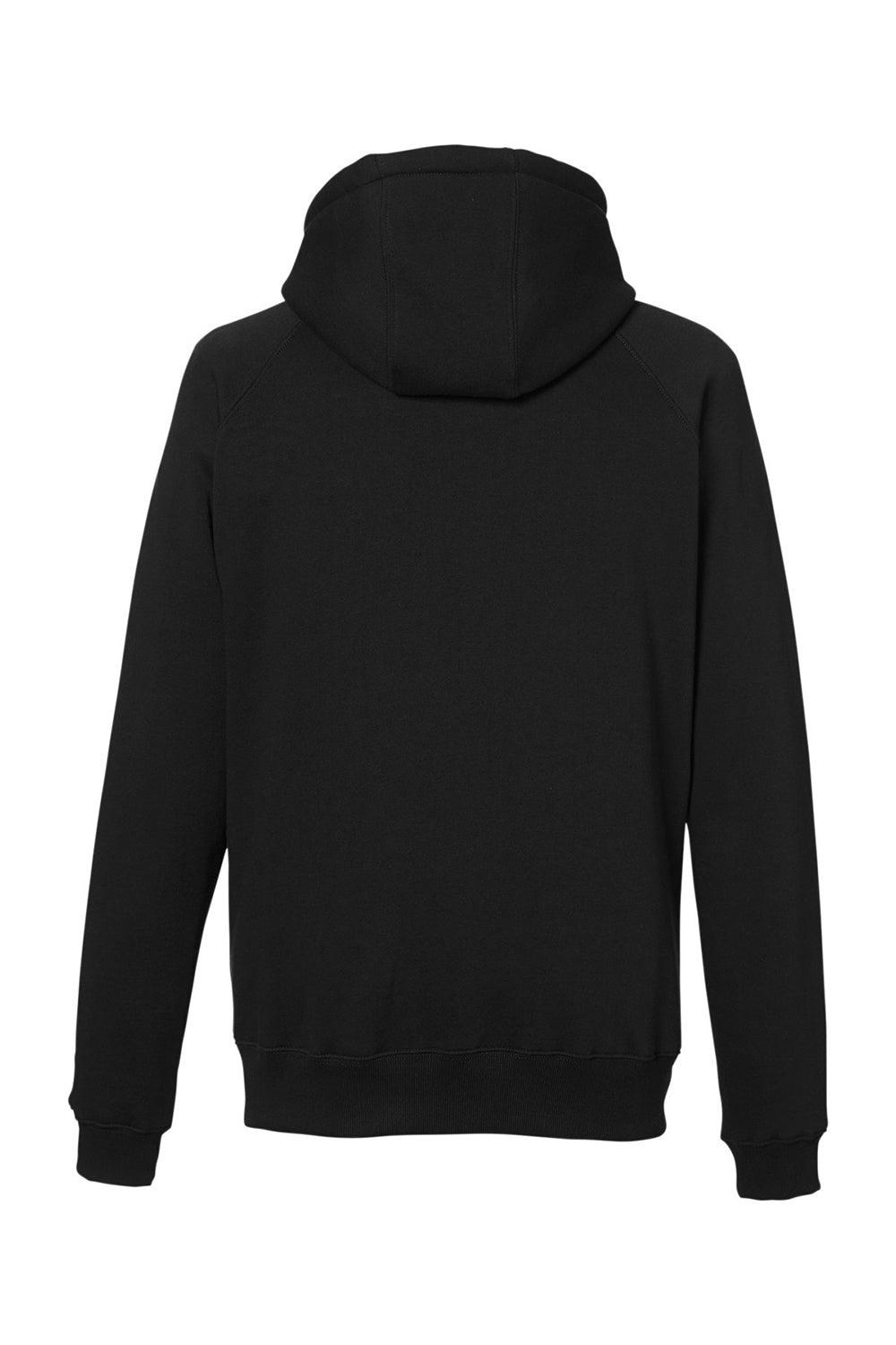 Nautica N17199 Mens Anchor Fleece Hooded Sweatshirt Hoodie w/ Pouch Pocket Black Flat Back