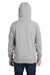 Nautica N17199 Mens Anchor Fleece Hooded Sweatshirt Hoodie w/ Pouch Pocket Heather Oxford Grey Model Back