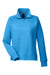 Nautica N17397 Womens Anchor Fleece 1/4 Zip Sweatshirt Azure Blue Flat Front