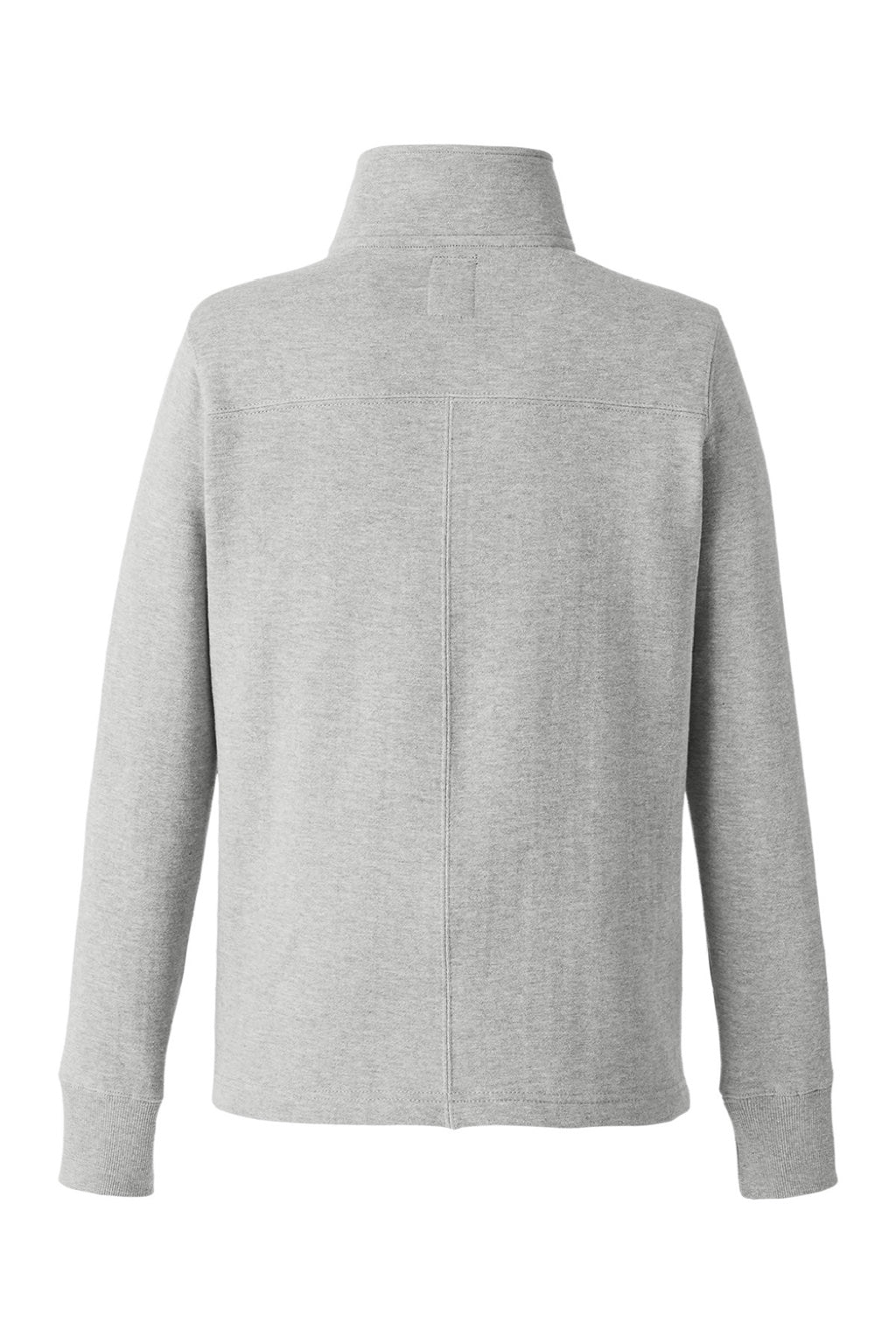 Nautica N17397 Womens Anchor Fleece 1/4 Zip Sweatshirt Heather Oxford Grey Flat Back
