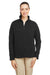Nautica N17397 Womens Anchor Fleece 1/4 Zip Sweatshirt Black Model Front