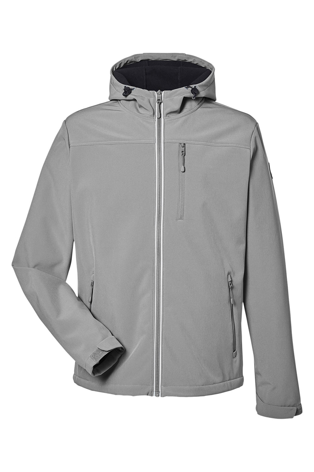 Nautica N17789 Mens Wavestorm Wind & Water Resistant Full Zip Hooded Jacket Graphite Grey Flat Front