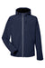 Nautica N17789 Mens Wavestorm Wind & Water Resistant Full Zip Hooded Jacket Navy Blue Flat Front