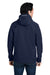 Nautica N17789 Mens Wavestorm Wind & Water Resistant Full Zip Hooded Jacket Navy Blue Model Back