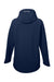 Nautica N17790 Womens Wavestorm Wind & Water Resistant Full Zip Hooded Jacket Navy Blue Flat Back