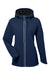 Nautica N17790 Womens Wavestorm Wind & Water Resistant Full Zip Hooded Jacket Navy Blue Flat Front