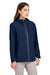 Nautica N17790 Womens Wavestorm Wind & Water Resistant Full Zip Hooded Jacket Navy Blue Model 3q