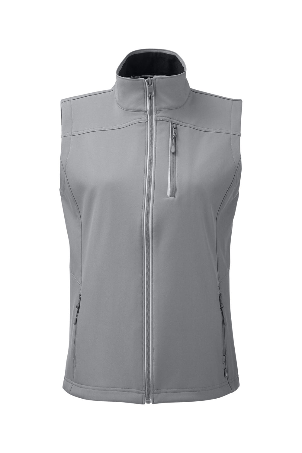 Nautica N17908 Womens Wavestorm Wind & Water Resistant Full Zip Vest Graphite Grey Flat Front