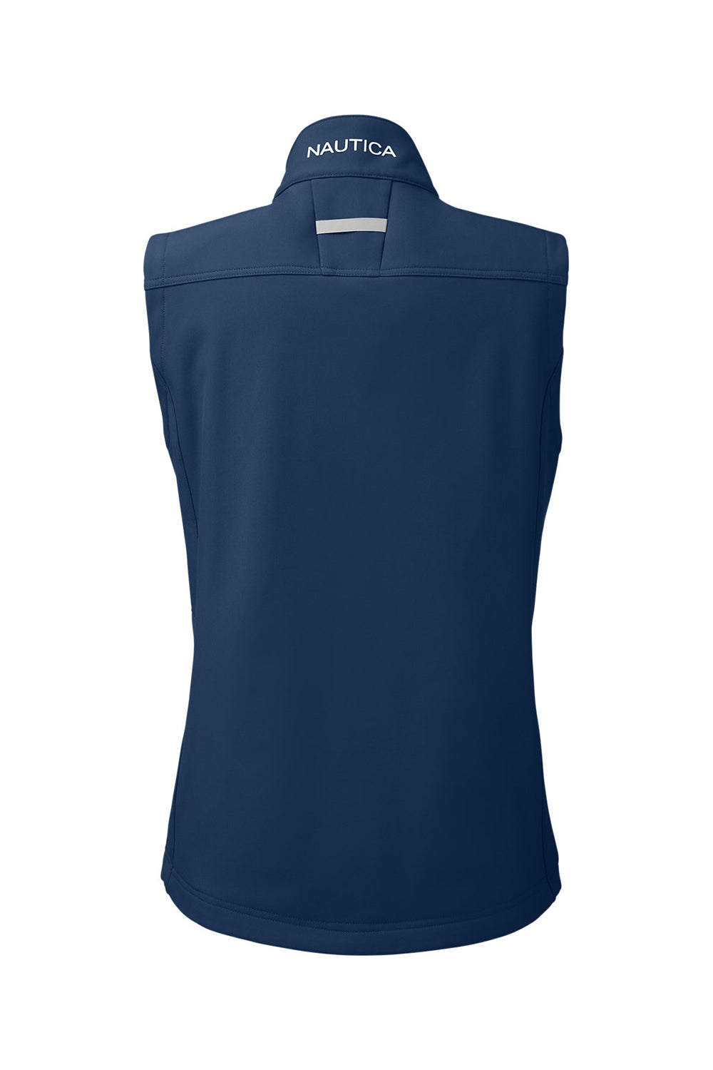 Nautica N17908 Womens Wavestorm Wind & Water Resistant Full Zip Vest Navy Blue Flat Back