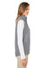 Nautica N17908 Womens Wavestorm Wind & Water Resistant Full Zip Vest Graphite Grey Model Side