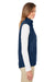 Nautica N17908 Womens Wavestorm Wind & Water Resistant Full Zip Vest Navy Blue Model Side
