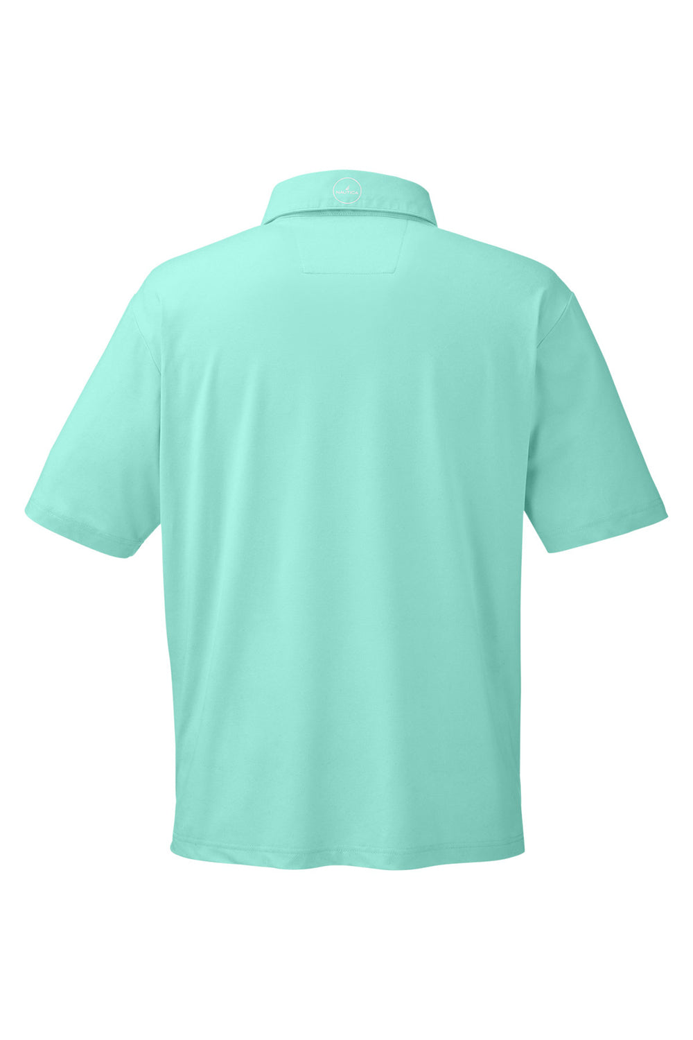 Nautica N17922 Mens Saltwater UPF 40+ Short Sleeve Polo Shirt Cool Mint Green Flat Back