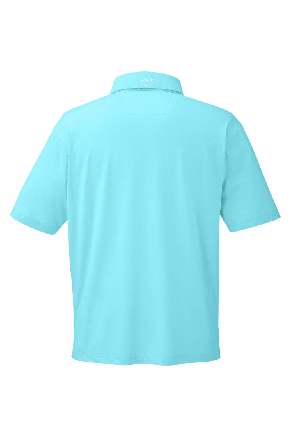 Nautica N17922 Mens Saltwater UPF 40+ Short Sleeve Polo Shirt Sea Mist Blue Flat Back