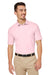 Nautica N17922 Mens Saltwater UPF 40+ Short Sleeve Polo Shirt Sunset Pink Model Front