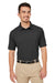 Nautica N17922 Mens Saltwater UPF 40+ Short Sleeve Polo Shirt Onyx Black Model Front