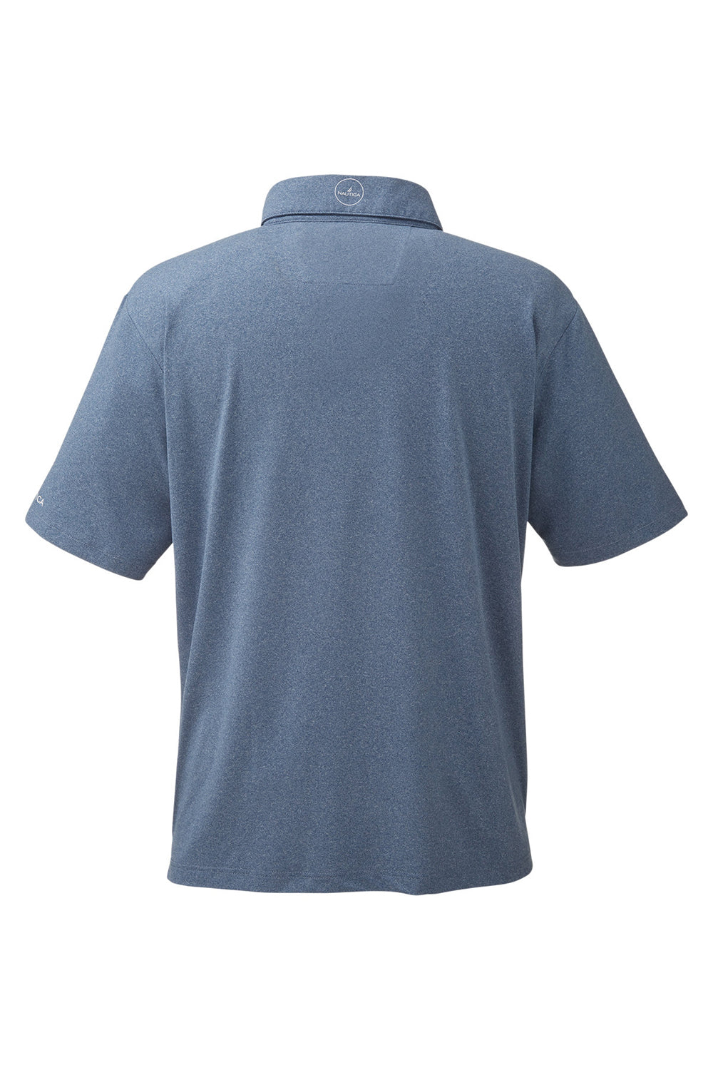 Nautica N17922 Mens Saltwater UPF 40+ Short Sleeve Polo Shirt Faded Navy Blue Flat Back