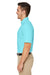 Nautica N17922 Mens Saltwater UPF 40+ Short Sleeve Polo Shirt Sea Mist Blue Model Side