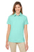 Nautica N17923 Womens Saltwater UPF 40+ Short Sleeve Polo Shirt Cool Mint Green Model Front