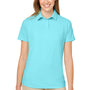 Nautica Womens Saltwater UPF 40+ Short Sleeve Polo Shirt - Sea Mist Blue