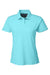 Nautica N17923 Womens Saltwater UPF 40+ Short Sleeve Polo Shirt Sea Mist Blue Flat Front