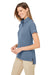 Nautica N17923 Womens Saltwater UPF 40+ Short Sleeve Polo Shirt Faded Navy Blue Model 3q