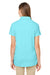 Nautica N17923 Womens Saltwater UPF 40+ Short Sleeve Polo Shirt Sea Mist Blue Model Back