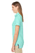 Nautica N17923 Womens Saltwater UPF 40+ Short Sleeve Polo Shirt Cool Mint Green Model Side