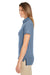 Nautica N17923 Womens Saltwater UPF 40+ Short Sleeve Polo Shirt Faded Navy Blue Model Side