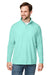 Nautica N17924 Mens Saltwater UPF 40+ 1/4 Zip Sweatshirt Cool Mint Green Model Front