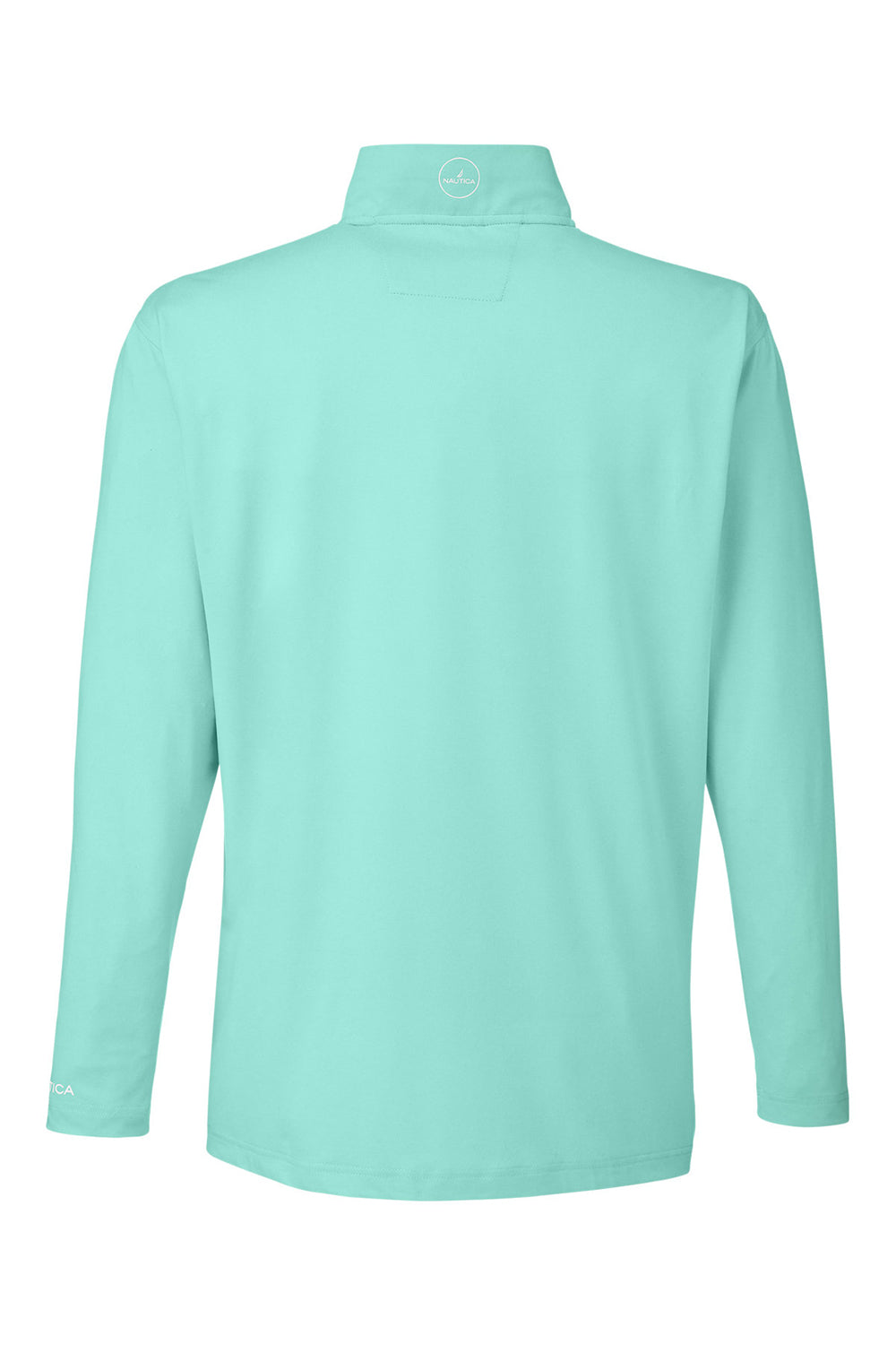 Nautica N17924 Mens Saltwater UPF 40+ 1/4 Zip Sweatshirt Cool Mint Green Flat Back