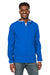 Nautica N17926 Mens Stillwater Water Resistant Full Zip Hooded Windbreaker Jacket Royal Blue Model Front