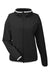 Nautica N17927 Womens Stillwater Water Resistant Full Zip Hooded Windbreaker Jacket Black Flat Front