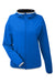 Nautica N17927 Womens Stillwater Water Resistant Full Zip Hooded Windbreaker Jacket Royal Blue Flat Front