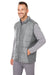 Nautica N17946 Mens Harbor Water Resistant Full Zip Puffer Vest Graphite Grey/Heather Graphite Grey Model 3q