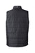 Nautica N17946 Mens Harbor Water Resistant Full Zip Puffer Vest Black/Heather Black Flat Back