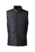 Nautica N17946 Mens Harbor Water Resistant Full Zip Puffer Vest Black/Heather Black Flat Front