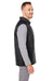 Nautica N17946 Mens Harbor Water Resistant Full Zip Puffer Vest Black/Heather Black Model Side