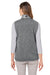 Nautica N17947 Womens Harbor Water Resistant Full Zip Puffer Vest Graphite Grey/Heather Graphite Grey Model Back