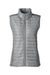 Nautica N17947 Womens Harbor Water Resistant Full Zip Puffer Vest Graphite Grey/Heather Graphite Grey Flat Front