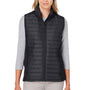 Nautica Womens Harbor Water Resistant Full Zip Puffer Vest - Black/Heather Black