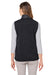 Nautica N17947 Womens Harbor Water Resistant Full Zip Puffer Vest Black/Heather Black Model Back