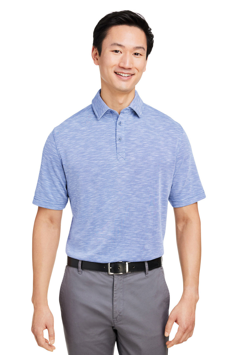 Nautica N17973 Mens Sun Surfer Short Sleeve Polo Shirt Vintage Mavi Blue Model Front