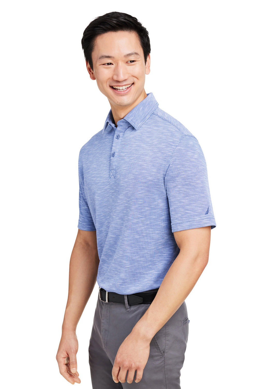 Nautica N17973 Mens Sun Surfer Short Sleeve Polo Shirt Vintage Mavi Blue Model 3q