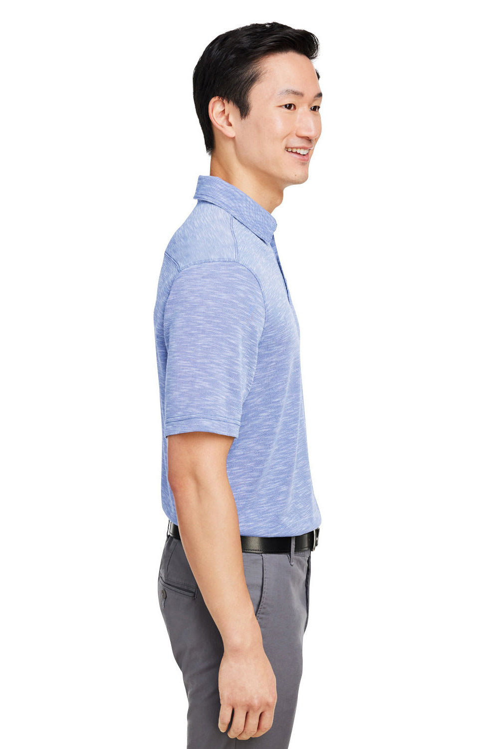 Nautica N17973 Mens Sun Surfer Short Sleeve Polo Shirt Vintage Mavi Blue Model Side