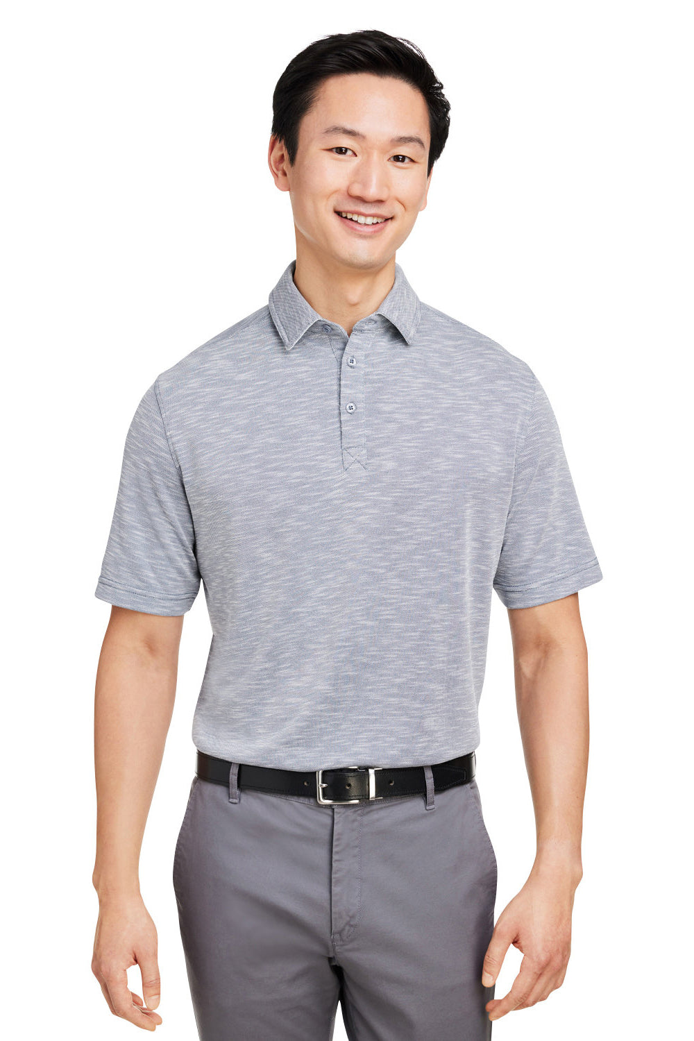Nautica N17973 Mens Sun Surfer Short Sleeve Polo Shirt Vintage Pebble Grey Model Front