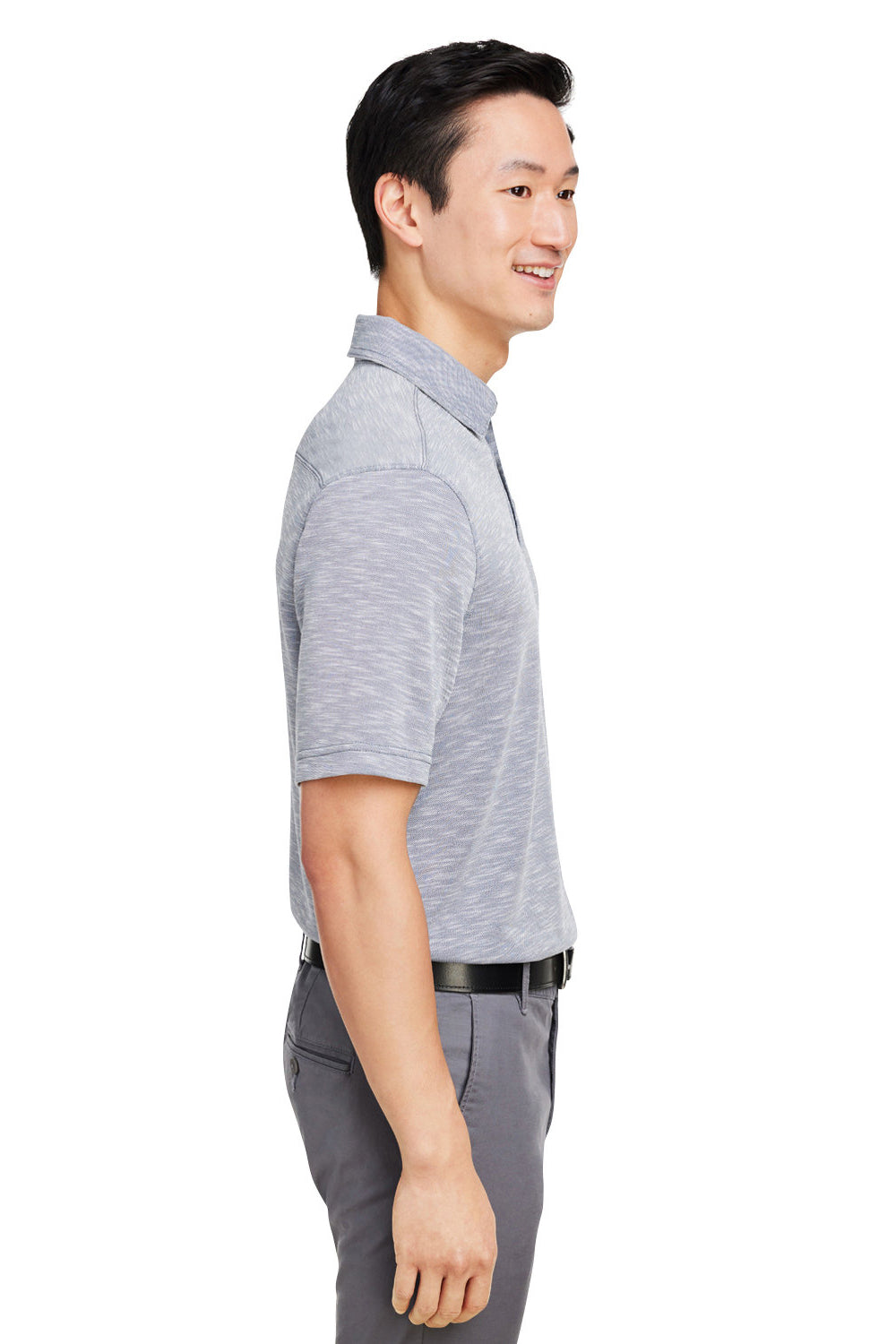 Nautica N17973 Mens Sun Surfer Short Sleeve Polo Shirt Vintage Pebble Grey Model Side