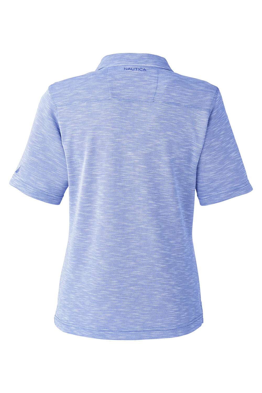 Nautica N17974 Womens Sun Surfer Short Sleeve Polo Shirt Vintage Mavi Blue Flat Back