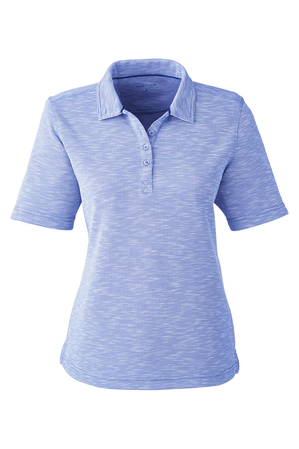 Nautica N17974 Womens Sun Surfer Short Sleeve Polo Shirt Vintage Mavi Blue Flat Front