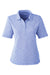 Nautica N17974 Womens Sun Surfer Short Sleeve Polo Shirt Vintage Mavi Blue Flat Front