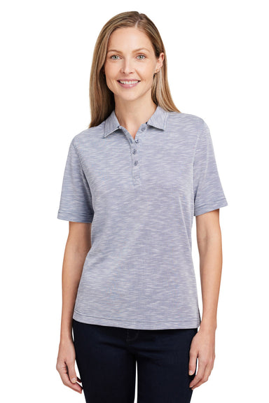 Nautica N17974 Womens Sun Surfer Short Sleeve Polo Shirt Vintage Pebble Grey Model Front